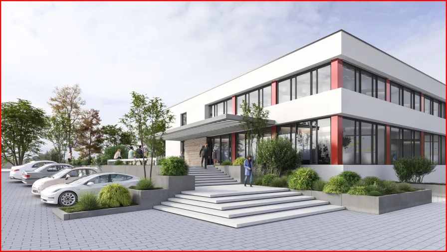 Außenansicht - Büro/Praxis mieten in Osterburken - Modernste Gewerbeflächen mit neuesten Energiestandards in bester Lage von Osterburken!