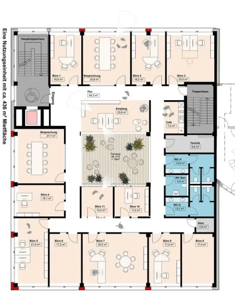 Nutzungseinheit mit ca. 436 m²