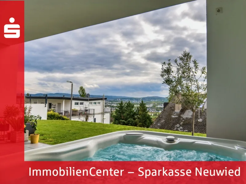 Ausblick vom Whirlpool  - Wohnung kaufen in Weitersburg - Hochwertig ausgestattetes Domizil mit Weitblick