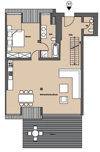 Grundriss Wohnung Nr. 17