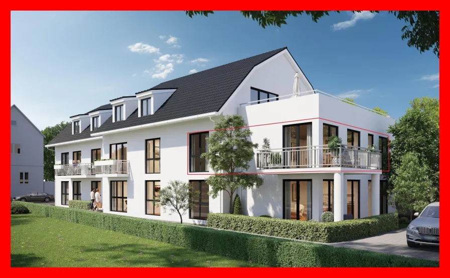 Ansicht Wohnung 5 - Wohnung kaufen in Hochstadt - Barrierefreie Neubauwohnung in modernem 8-Familienhaus