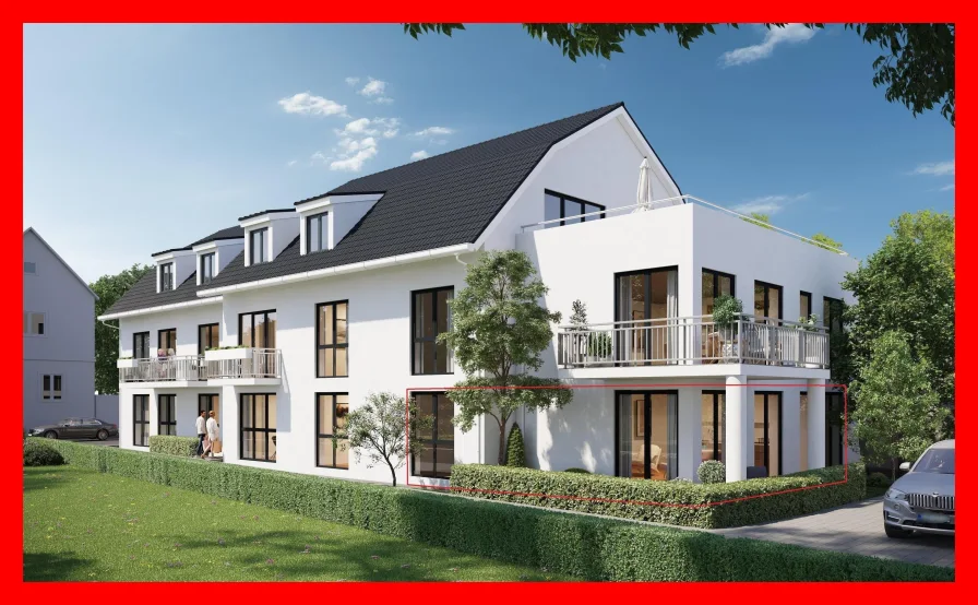 Ansicht Wohnung 2 - Wohnung kaufen in Hochstadt - Barrierefreie Neubauwohnung in modernem 8-Familienhaus