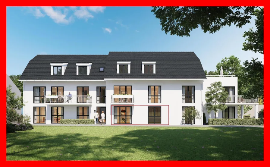 Ansicht Wohnung 3 - Wohnung kaufen in Hochstadt - Barrierefreie Neubauwohnung in modernem 8-Familienhaus