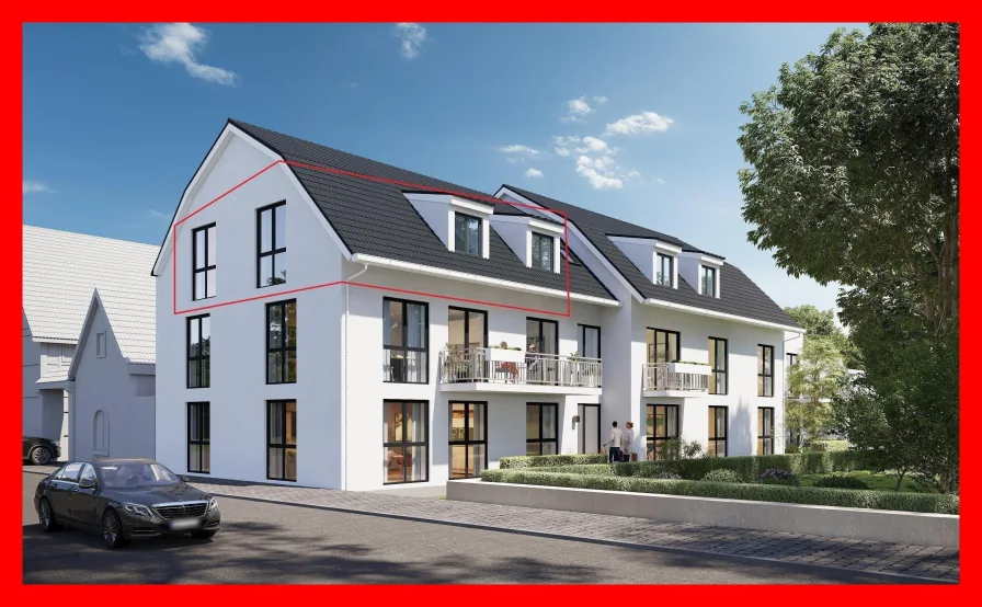Ansicht Wohnung 7 - Wohnung kaufen in Hochstadt - Barrierefreie Neubauwohnung in modernem 8-Familienhaus