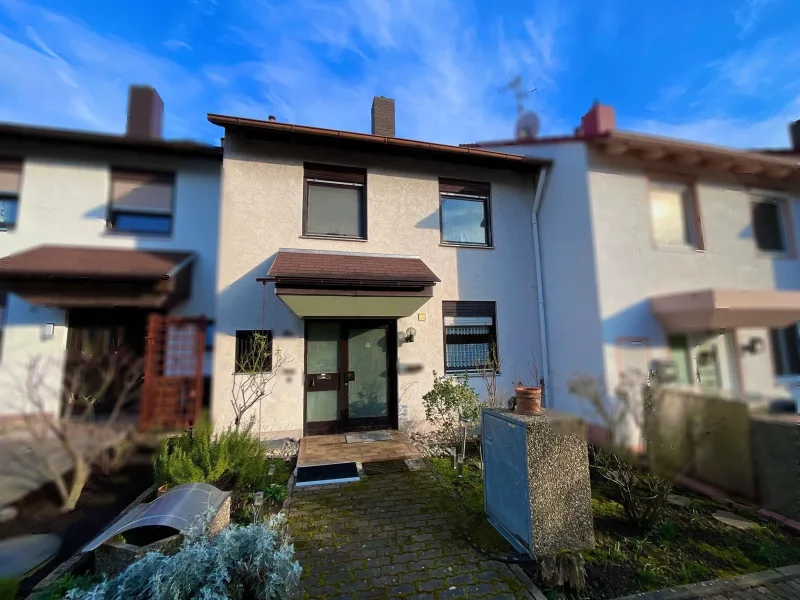 Vorderseite Eingang - Haus kaufen in Neustadt - Wohnen an der beliebten Weinstraße. Charmantes Reihenmittelhaus mit Garten