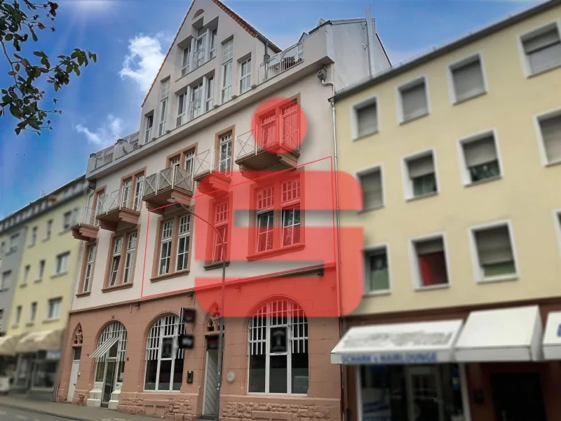 Vorderansicht Gebäude - Büro/Praxis kaufen in Worms - Neue Praxis / Kanzlei / Büro, mitten im Zentrum, im repräsentativen Gebäude