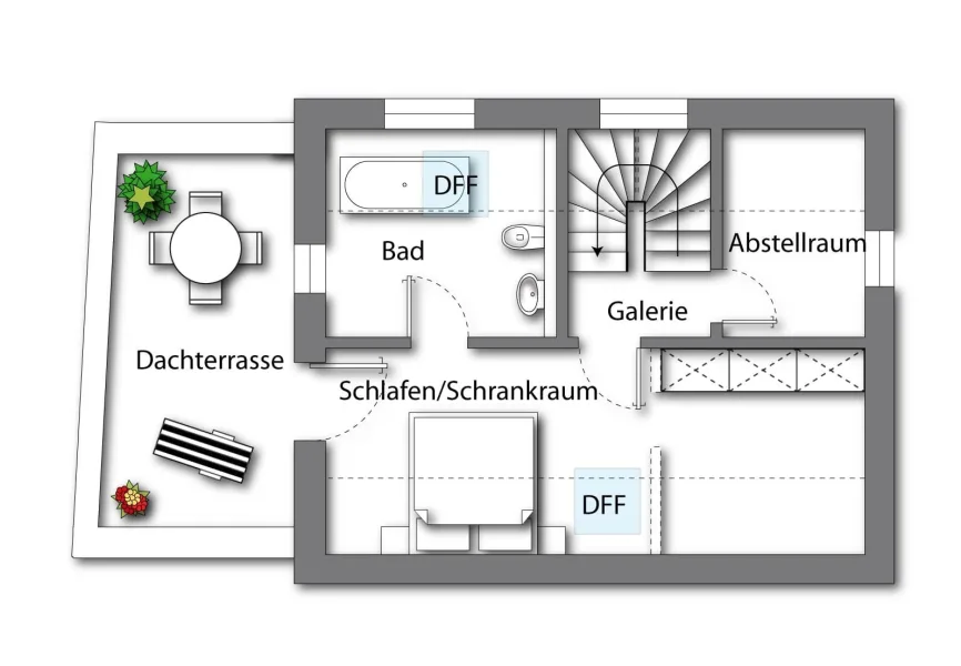 Dachgeschoss - Ausbau optional