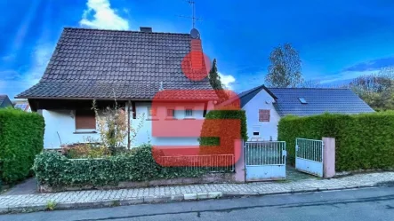 Straßenansicht - Haus kaufen in Zellertal - Chance im Doppelpack: Haus mit Nebengebäude in ruhiger Lage!