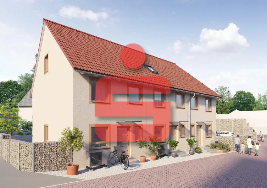 ENDE-VIS-A02-Heimersheim-Am-Ki - Haus kaufen in Alzey - Wohnen und Leben in Alzey-Heimersheim, Neubau eines schönen Reihenendhauses