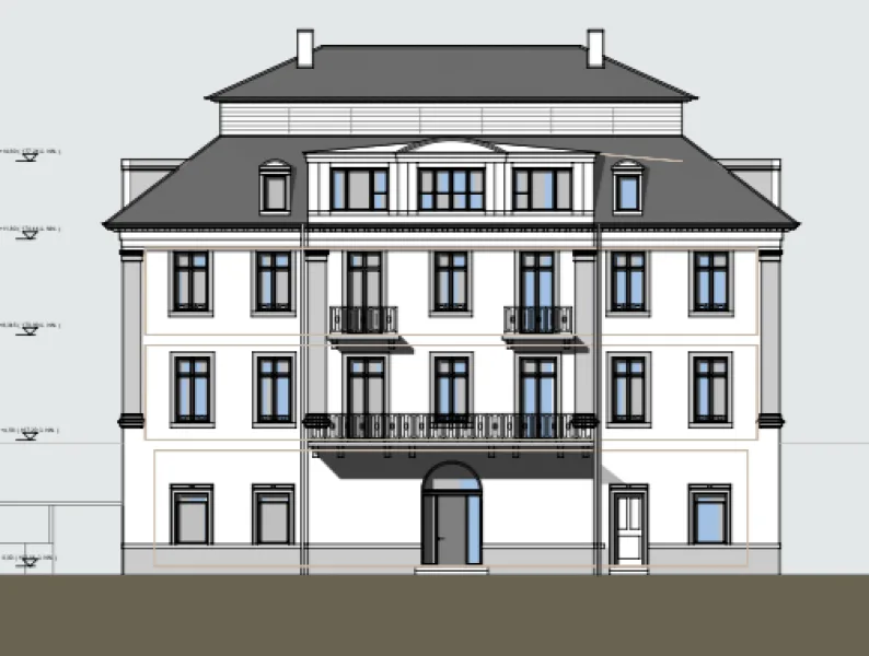 Hausansicht Nord-Ost - Wohnung kaufen in Baden-Baden - Komplett modernisierte Wohnung in bester Innenstadtlage