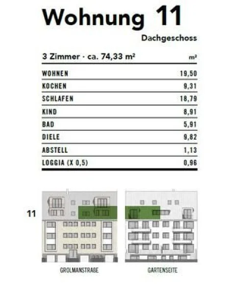 Wohnung 11 - Dachgeschoss