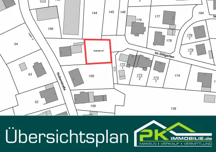 Lageplan Grundstück_Spabrücken - Grundstück kaufen in Spabrücken - großes Grundstück in zentraler Lage nähe Bad Kreuznach