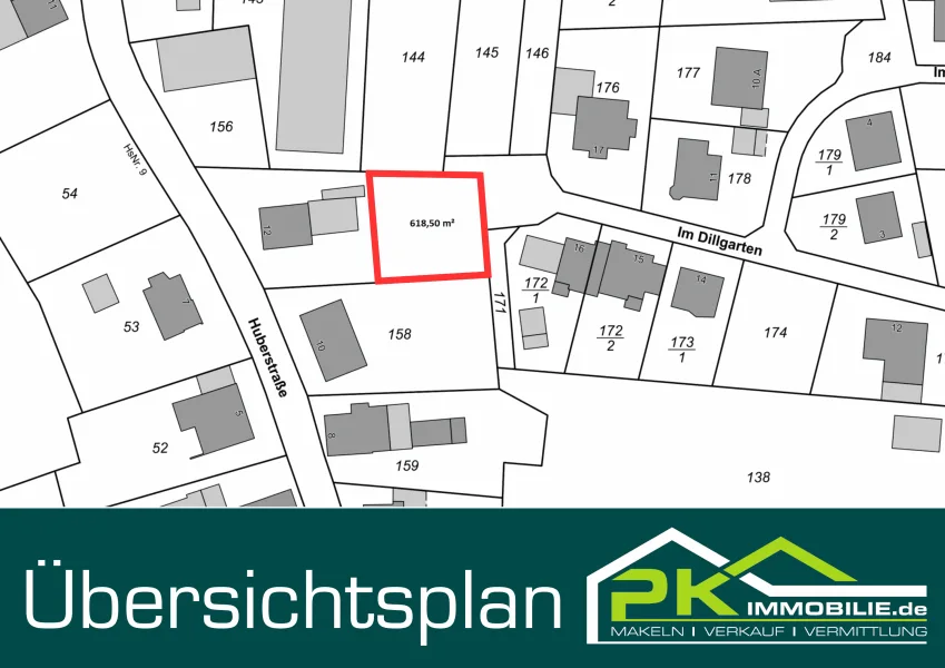 Lageplan Grundstück_Spabrücken - Grundstück kaufen in Spabrücken - großes Grundstück in zentraler Lage nähe Bad Kreuznach