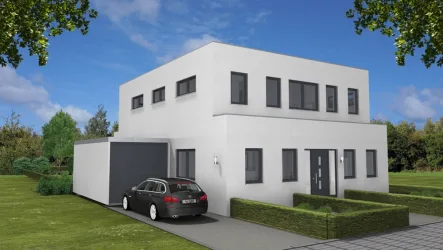 3D Ansicht - Grundstück kaufen in Krefeld / Fischeln - PROJEKTIERUNG: RUHIG gelegenes GRUNDSTÜCK mit SÜDLAGE  und UNVERBAUTEM BLICK zu VERKAUFEN!