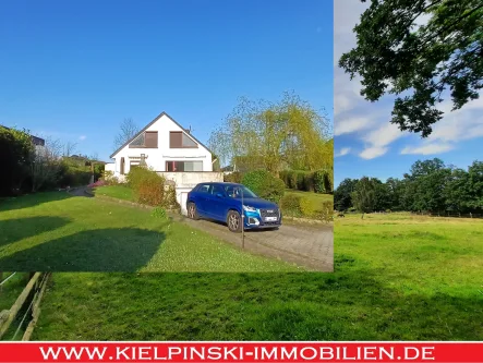 Haus in ländlicher Lage - Haus kaufen in Buchholz - Wohnen auf einer Ebene + Einliegerwohnung im OG in Dibbersenzwei Terrassen & Doppelgarage