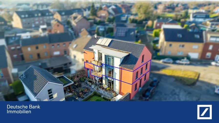 Luftansicht - Wohnung kaufen in Alsdorf - Exklusives Wohnen in Bestlage – Stilvolle Obergeschosswohnung mit Top-Ausstattung!