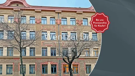 Außenansicht - Wohnung kaufen in Leipzig / Stötteritz - Provisionsfrei! Leipzig / Stötteritz - 2-Zimmer-Wohnung mit Dachterrasse im historischen Altbau!
