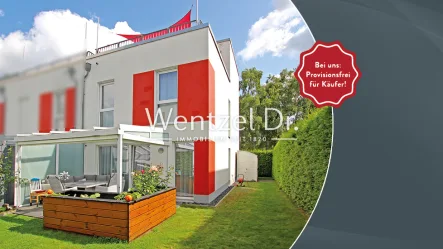 Titelbild - Haus kaufen in Harburg - Provisionsfrei für Käufer - Modernes, junges  Reihenhaus mit Dachterrasse & mehr!