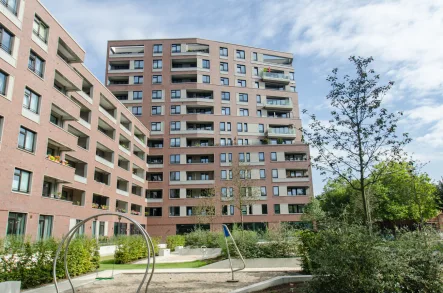 Außenansicht  - Wohnung mieten in Hamburg - Moderne Familienwohnung mit Balkon im Alten Güterbahnhof