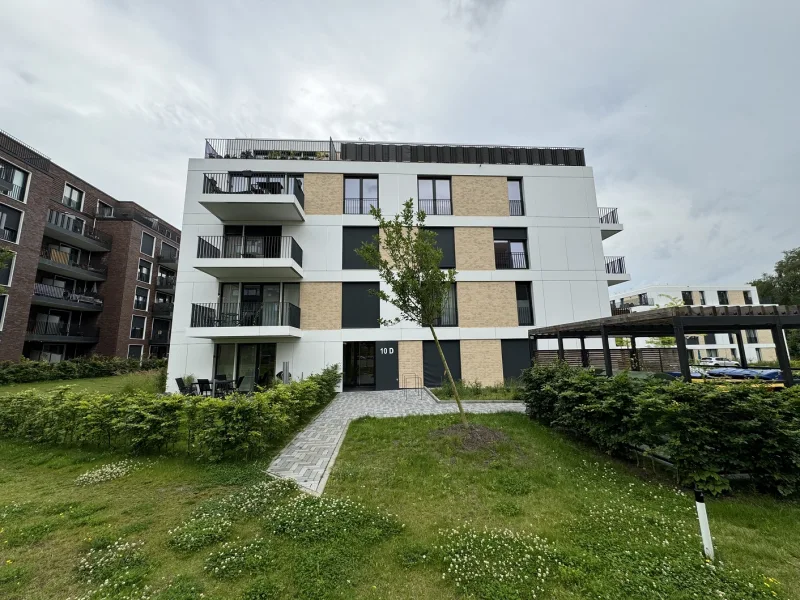 Aussenansicht - Wohnung mieten in Pinneberg - Familiengerechte Neubauwohnung in den Auenhöfen