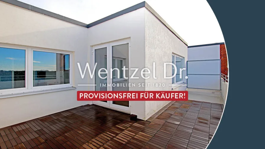 Dachterrasse - Wohnung kaufen in Glinde - PROVISIONSFREI für Käufer – Endetagenwohnung über den Dächern von Glinde