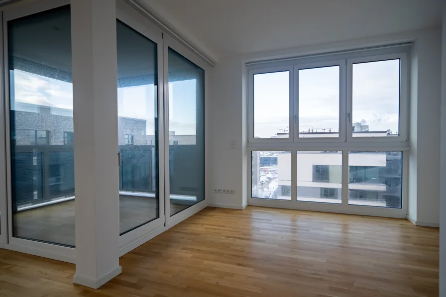 Wohnzimmer - Wohnung mieten in Hamburg - Hoch hinaus in der HafenCity !