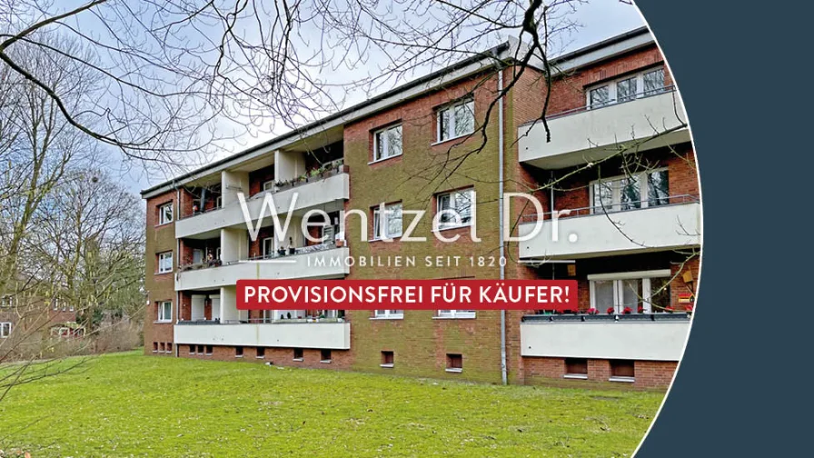 Außenansicht - Wohnung kaufen in Hamburg Horn - PROVISIONSFREI für Käufer – Vermietete 2-Zimmer Eigentumswohnung in HH-Horn