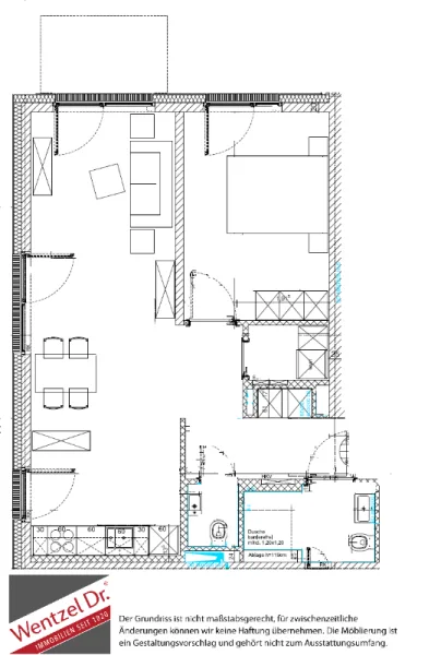 Grundriss - Wohnung mieten in Potsdam - Schicke Neubauwohnung mit moderner Ausstattung!