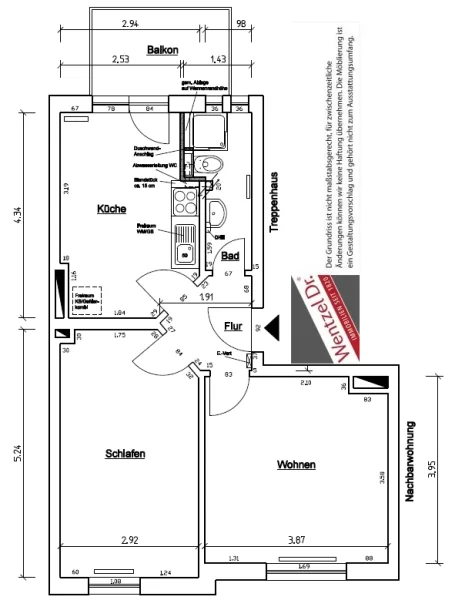 Grundriss - Wohnung mieten in Hamburg - Altbauwohnung! Erstbezug nach Sanierung! Mit schönen Holzdielen!