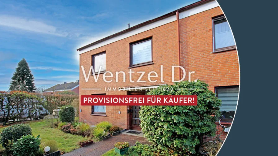 Außenansicht - Haus kaufen in Hamburg - Provisionsfrei für Käufer - Ideal für die Familie! Endreihenhaus auf Erbpacht im grünen Langenbek