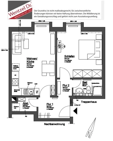 Grundriss - Wohnung mieten in Hamburg - Modernisiertes Reich im Dachgeschoß! Im schönen Eilbek!