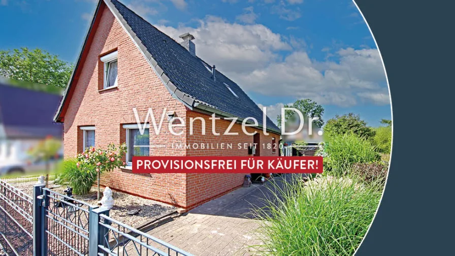 Außenansicht - Haus kaufen in Glinde - PROVISIONSFREI für Käufer – Wohlfühloase im Grünen: Einfamilienhaus mit Kamin und Wintergarten