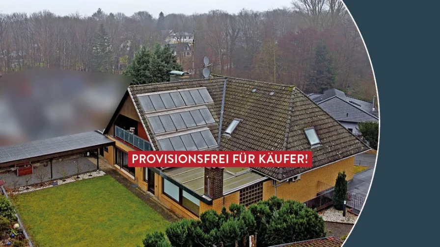 Außenansicht - Haus kaufen in Wentorf bei Hamburg - PROVISIONSFREI für Käufer – Wohnen im Grünen: Großzügiges ZFH mit vielseitigen Nutzungsmöglichkeiten