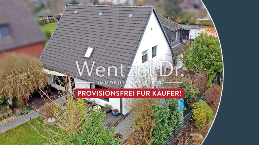 Außenansicht - Haus kaufen in Hamburg - PROVISIONSFREI für Käufer – Platz für die ganze Familie! Flexibles Wohnen im Zweifamilienhaus