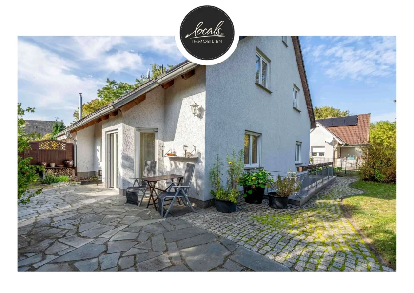 Zugang zum Haus - Haus kaufen in Stahnsdorf - Charmante Doppelhaushälfte mit Garten, Carport und Keller. 250m² Wohn/Nutzfläche, 5-7 Zimmer möglich