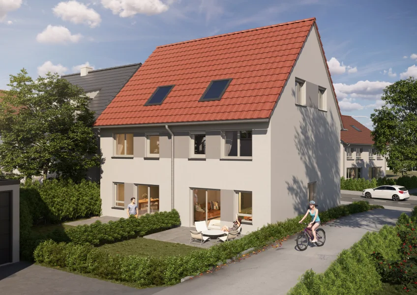 Doppelhaushälften - Haus kaufen in Bietigheim-Bissingen - Familienglück im neuen Doppelhaus