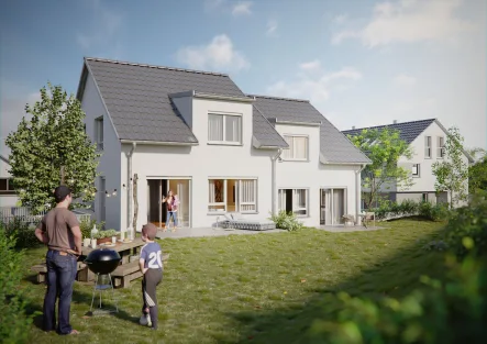 Doppelhaushälften - Haus kaufen in Eberdingen - Doppelhaushälfte mit Weitblick
