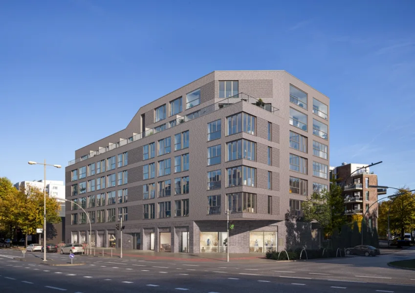 Gebäudeansicht - Wohnung kaufen in Hamburg - Gute Stube - Kompakt und gut geplant