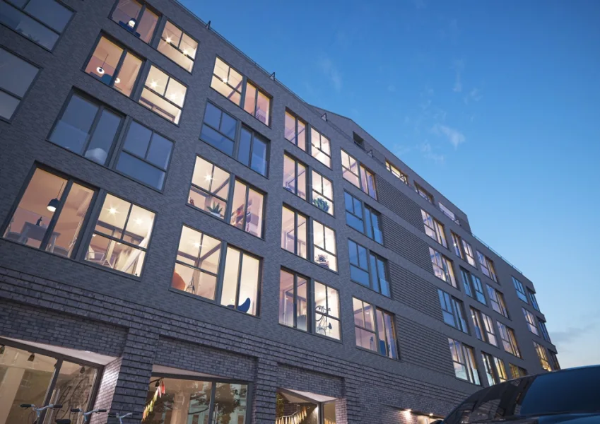 Fassadenansicht - Wohnung kaufen in Hamburg - „Gute Stube“ – Wohnen auf zwei Ebenen.