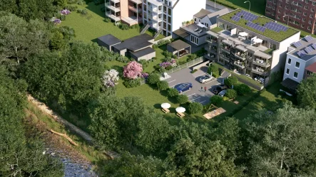 Blick von oben - Wohnung kaufen in Hamburg - HEINRICH45 – Wohnen mit grüner Energie.