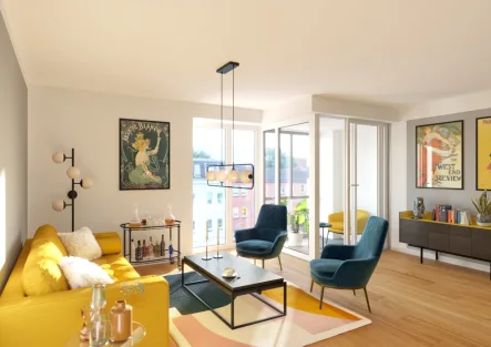 Wohnzimmer Beispiel II - Wohnung kaufen in Hamburg - „Gute Stube“ – So muss das.