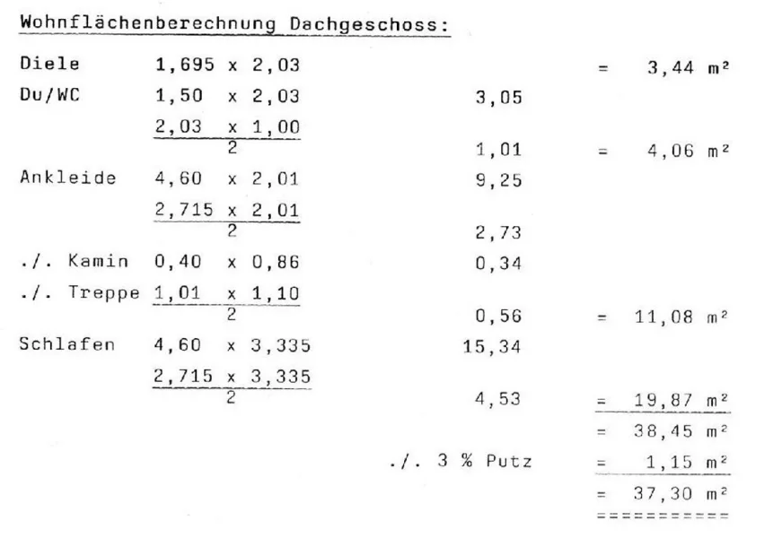 Wohnfläche DG