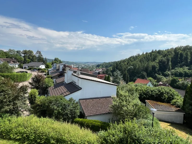 Aussicht Richtung Süden - Wohnung kaufen in Heidenheim - sehr schön renovierte 3,5 Zi-Wohnung in Aussichtslage inkl. Garage in Heidenheim zu verkaufen.