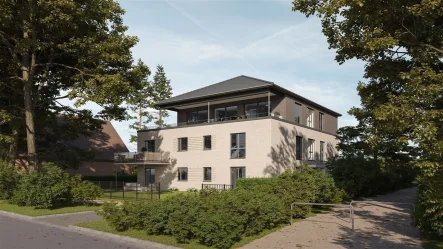 spätere Straßenansicht - Wohnung mieten in Hamburg - PenthouseNeubautraum als Erstbezug in HH-Ohlstedt