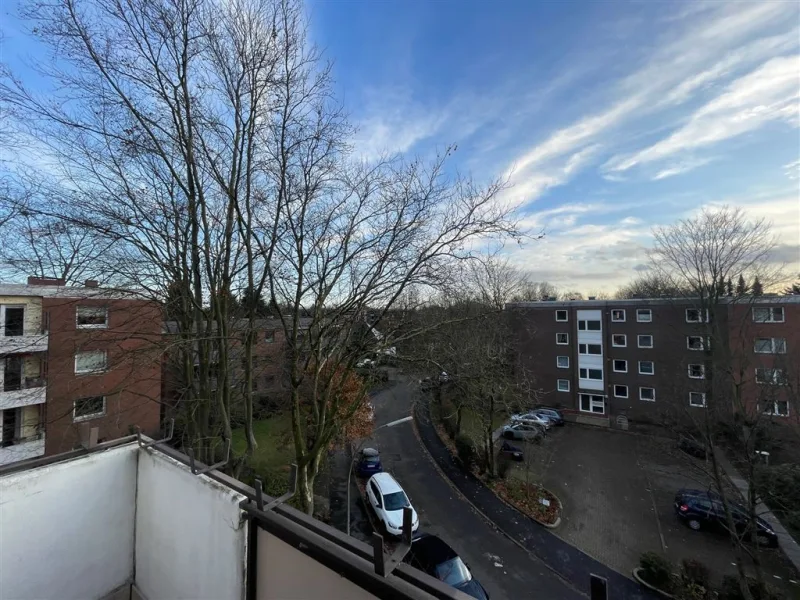 Blick vom Balkon - Wohnung kaufen in Hamburg - Perfekte Zweizimmerwohnung mit anstehender energischer Sanierung und neuem Balkon 