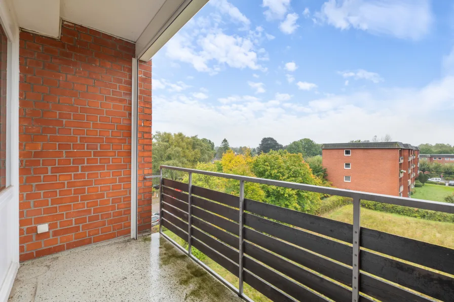 Ausblick - Wohnung kaufen in Reinbek - Freie, solide Eigentumswohnung mit Balkon in ruhiger Lage