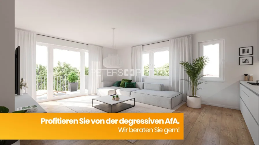 Titelbild mit Störer - Wohnung kaufen in Hamburg - + Neubau in Toplage von Fuhlsbüttel im KfW 40 Standard +