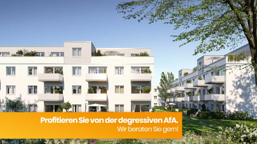 Titelbild mit Störer - Wohnung kaufen in Hamburg - + Sonnige Aussichten - Wassermühle am Pulverhofpark +