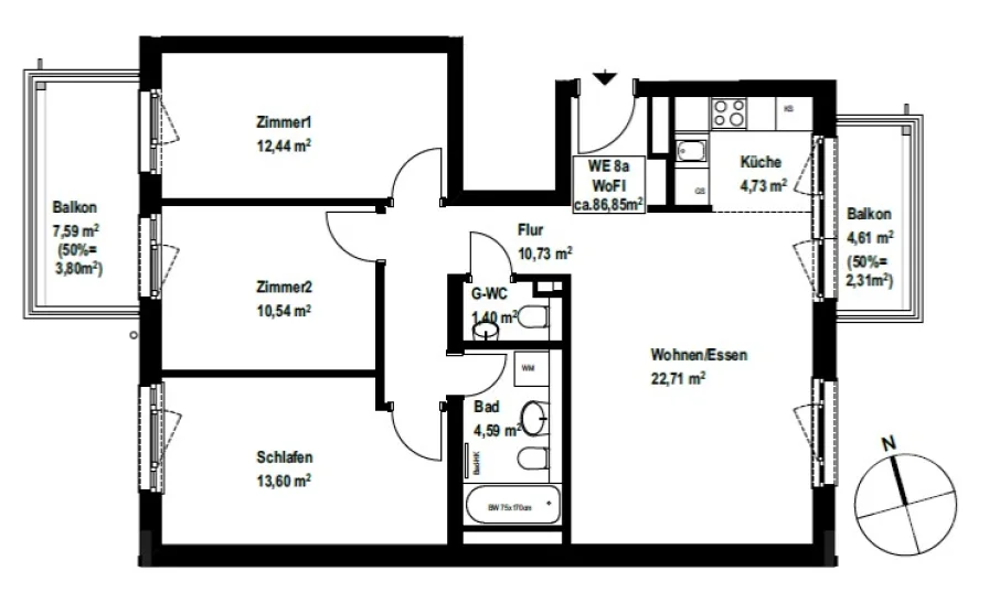 Wohnungsgrundriss