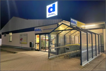 diska - Objektansicht - Zinshaus/Renditeobjekt kaufen in Langenleuba-Niederhain - Supermarkt Diska (EDEKA) / Renditeobjekt / Kapitalanlage in der Nähe von Chemnitz!